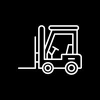 Forklift Line Inverted Icon Design vector