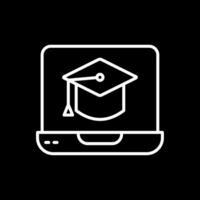 Education Line Inverted Icon Design vector