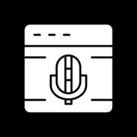 Browser Glyph Inverted Icon Design vector