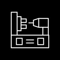 Lathe Line Inverted Icon Design vector