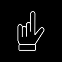 Pointing Hand Line Inverted Icon Design vector