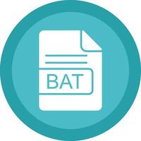 BAT File Format Glyph Due Circle Icon Design vector