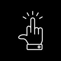 Middle Finger Line Inverted Icon Design vector