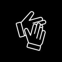 Clapping Line Inverted Icon Design vector