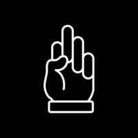 Fingers Line Inverted Icon Design vector