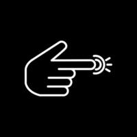 Pointing Right Line Inverted Icon Design vector