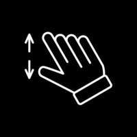 Two Fingers Zoom Line Inverted Icon Design vector