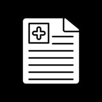 Document Glyph Inverted Icon Design vector