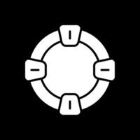 Life Saver Glyph Inverted Icon Design vector