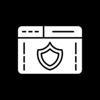 Web Security Glyph Inverted Icon Design vector