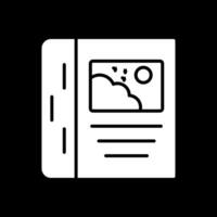 Book Glyph Inverted Icon Design vector