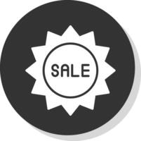 Sale Glyph Shadow Circle Icon Design vector