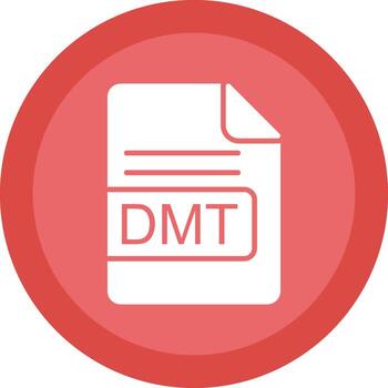 DMT File Format Glyph Due Circle Icon Design vector
