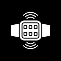 Connection Glyph Inverted Icon Design vector
