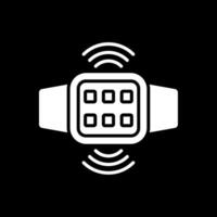 Connection Glyph Inverted Icon Design vector