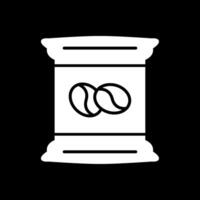Bean Bag Glyph Inverted Icon Design vector