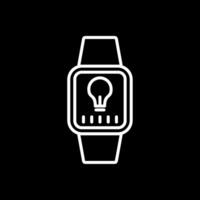 Wristwatch Line Inverted Icon Design vector