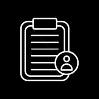 Tasks Line Inverted Icon Design vector