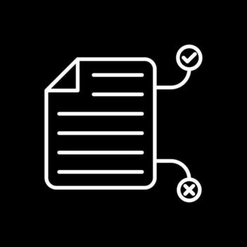Tasks Line Inverted Icon Design vector