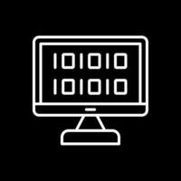 Algorithm Line Inverted Icon Design vector