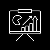 Bar Analytics Line Inverted Icon Design vector