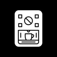 Coffee Machine Glyph Inverted Icon Design vector