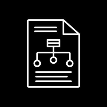 Hierarchy Line Inverted Icon Design vector