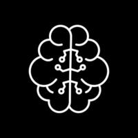 Artificial Intelligence Line Inverted Icon Design vector