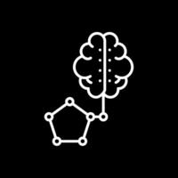 Artificial Intelligence Line Inverted Icon Design vector