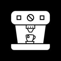 Coffee Machine Glyph Inverted Icon Design vector