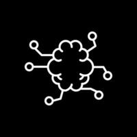 Artificial Intelligence Line Inverted Icon Design vector