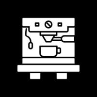 Coffee Machine Glyph Inverted Icon Design vector