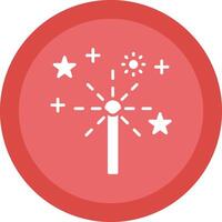 Sparkler Glyph Due Circle Icon Design vector