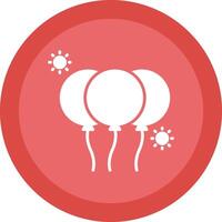 Balloon Glyph Due Circle Icon Design vector