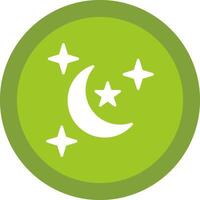 Night Glyph Due Circle Icon Design vector