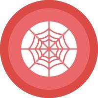 Spider Web Glyph Due Circle Icon Design vector