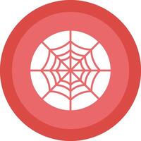 Spider Web Glyph Due Circle Icon Design vector