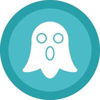 Ghost Glyph Due Circle Icon Design vector