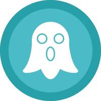 Ghost Glyph Due Circle Icon Design vector