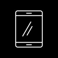 Smartphone Line Inverted Icon Design vector