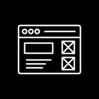 Wireframe Line Inverted Icon Design vector