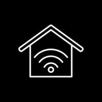 Smart Home Line Inverted Icon Design vector
