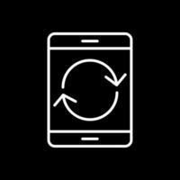 Restart Line Inverted Icon Design vector