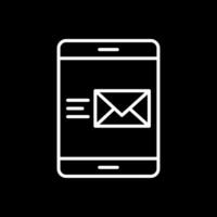 Email Line Inverted Icon Design vector