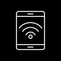 Wifi Line Inverted Icon Design vector