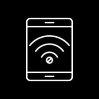 No Wifi línea invertido icono diseño vector