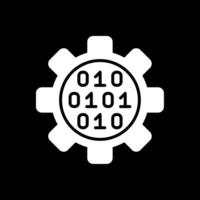 Gear Glyph Inverted Icon Design vector
