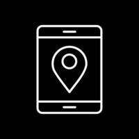 Location Line Inverted Icon Design vector