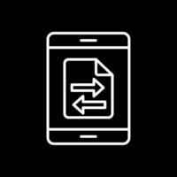 Data Transfer Line Inverted Icon Design vector