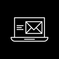 Email Line Inverted Icon Design vector